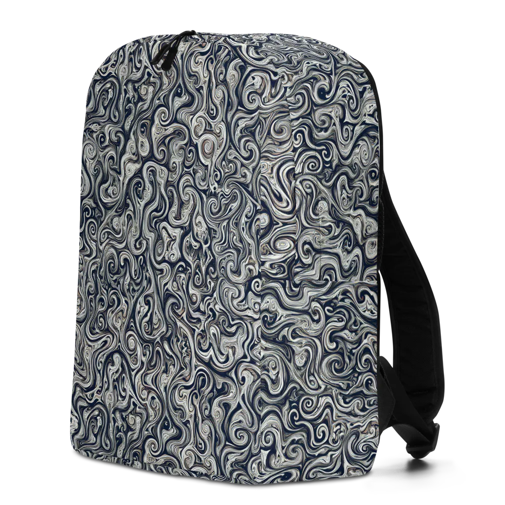Midnight Marbling on Minimalist Backpack — Left