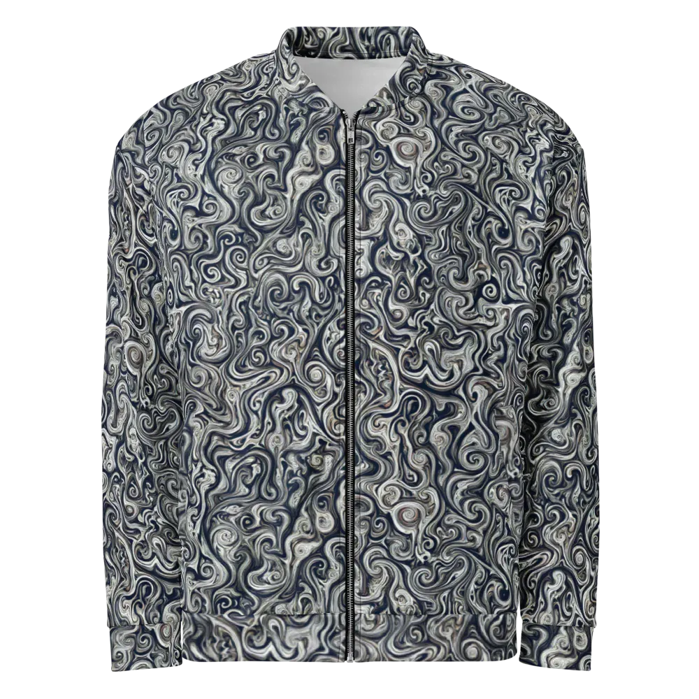 Midnight Marbling on Bomber Jacket — Front