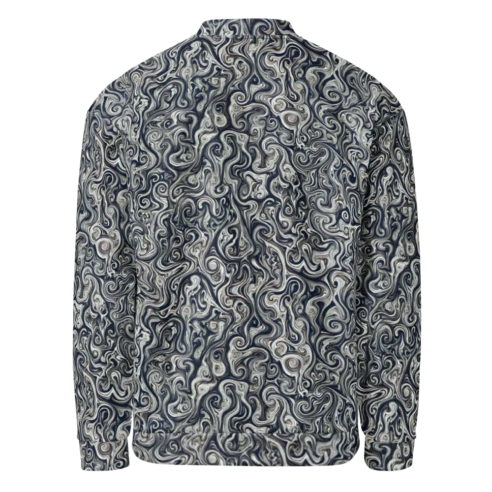 Midnight Marbling on Bomber Jacket — Back