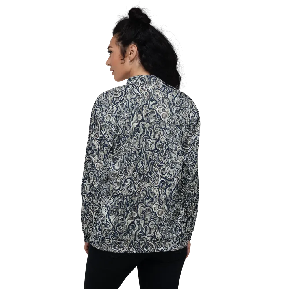 Midnight Marbling on Bomber Jacket — Back