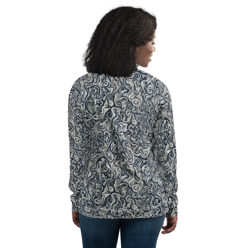 Midnight Marbling on Bomber Jacket — Back
