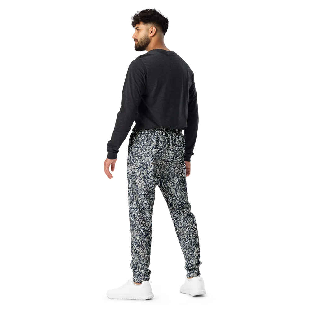 Midnight Marbling on Men's Joggers — Back