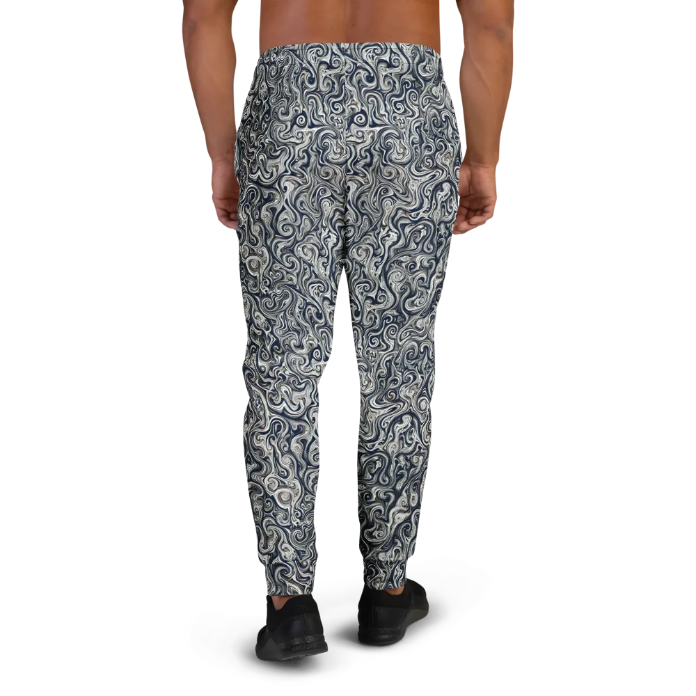 Midnight Marbling on Men's Joggers — Back