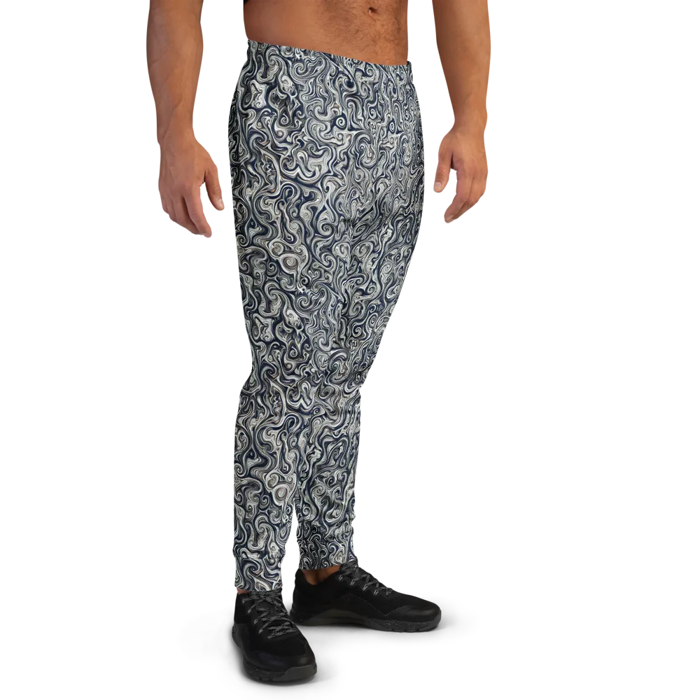 Midnight Marbling on Men's Joggers — Right