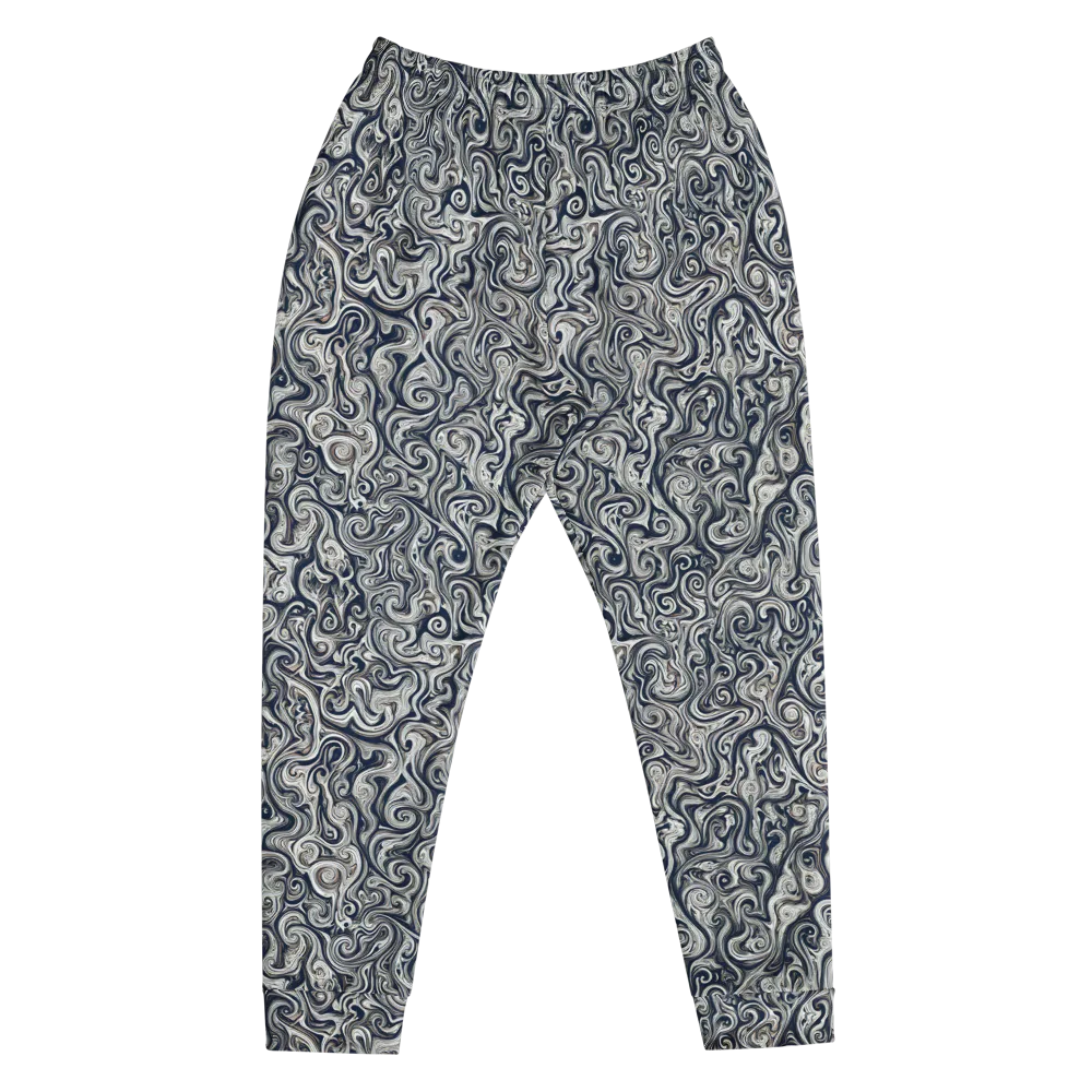 Midnight Marbling on Men's Joggers — Front