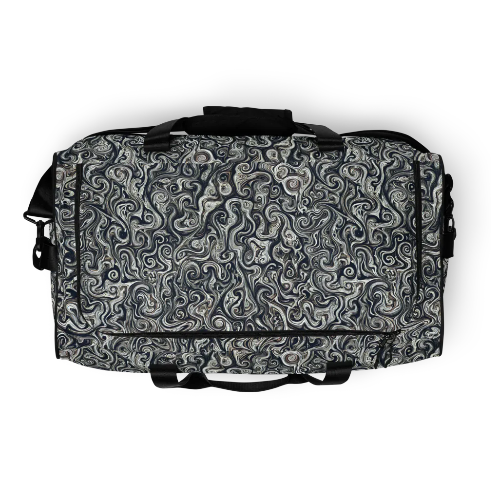 Midnight Marbling on Duffle Bag — Top