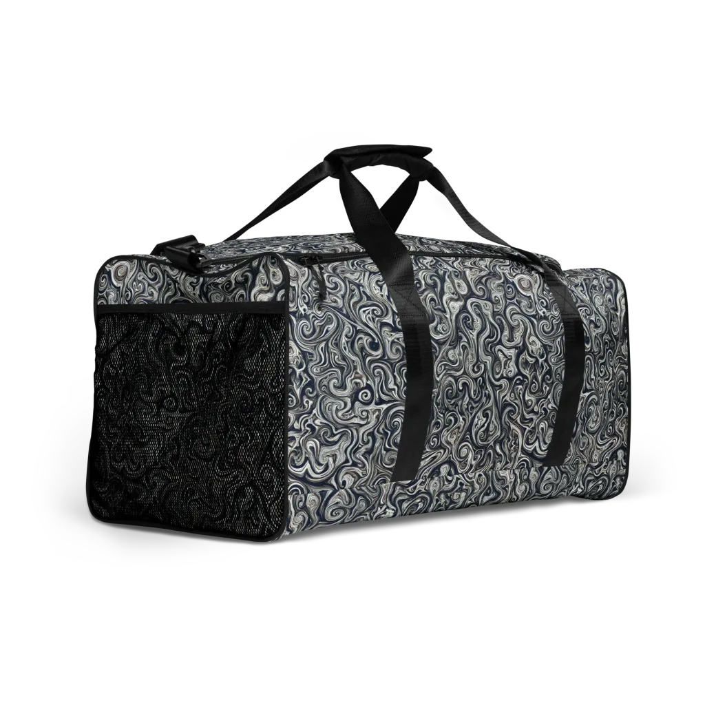 Midnight Marbling on Duffle Bag — Right Front
