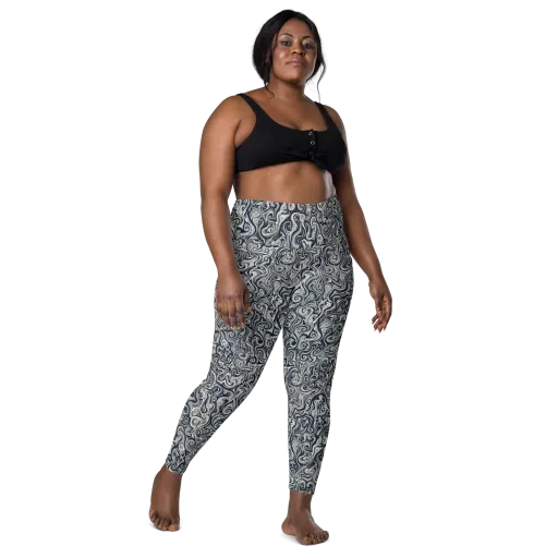 Midnight Marbling on a Leggings with Pockets