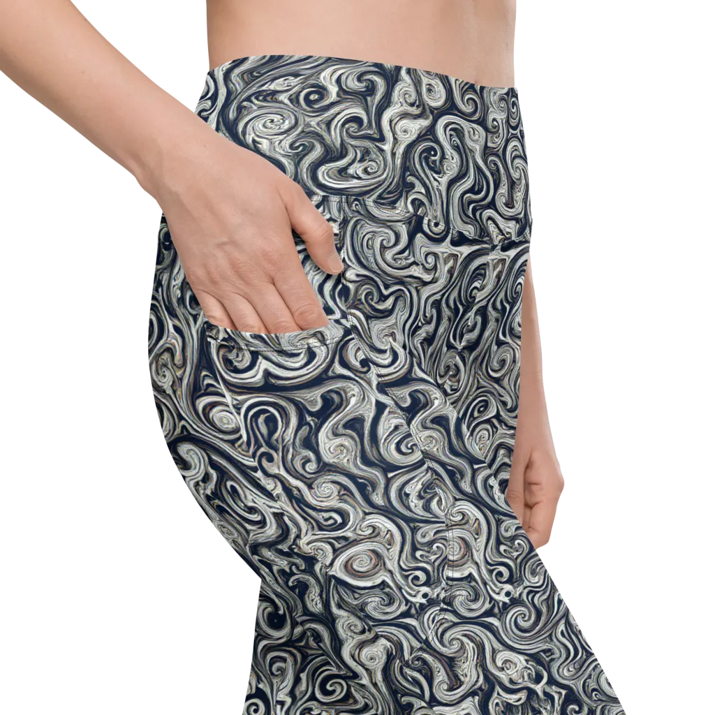 Midnight Marbling on Leggings with Pockets — Product details