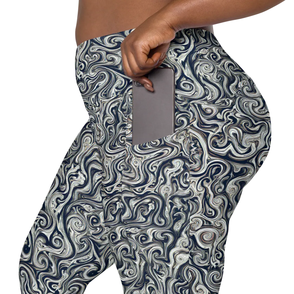 Midnight Marbling on Leggings with Pockets — Product details 2
