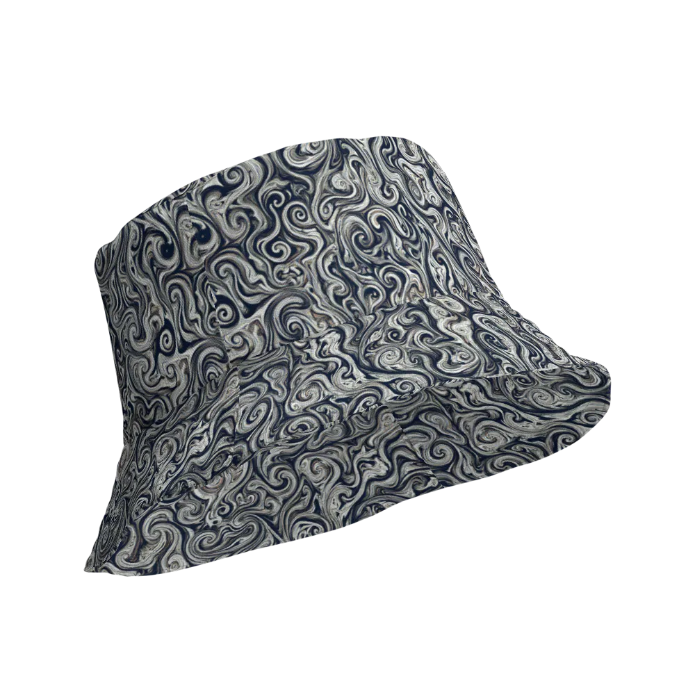 Midnight Marbling on Reversible Bucket Hat — Product details Outside