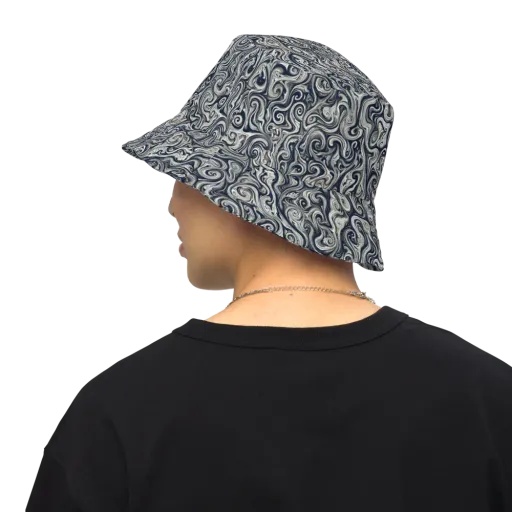 Midnight Marbling on a Reversible Bucket Hat