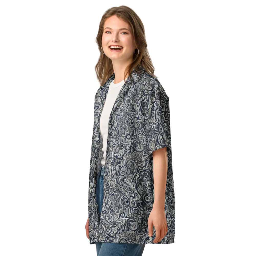 Midnight Marbling on Button Shirt — Left Front