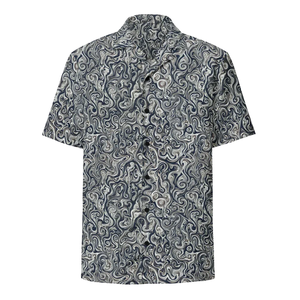 Midnight Marbling on Button Shirt — Front