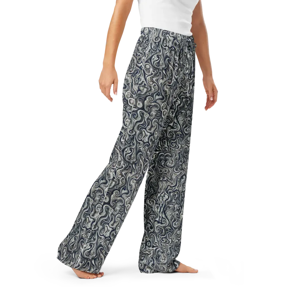 Midnight Marbling on Women's Pajama Pants — Right Front