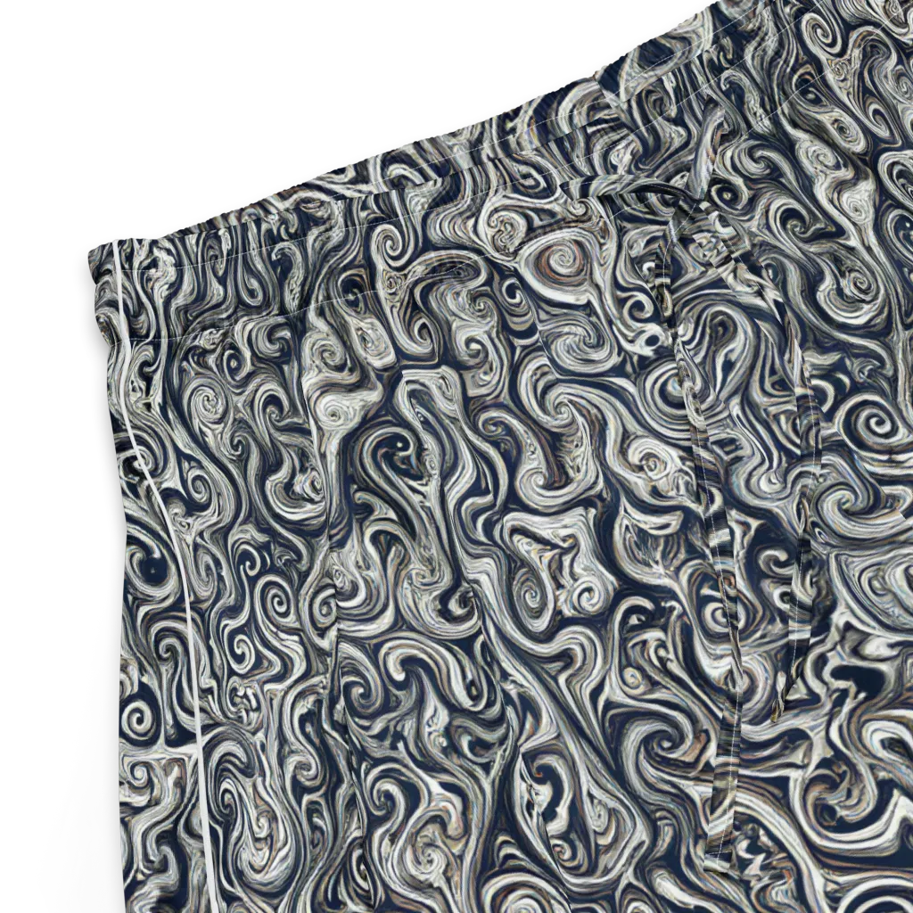 Midnight Marbling on Women's Pajama Shorts — Product details