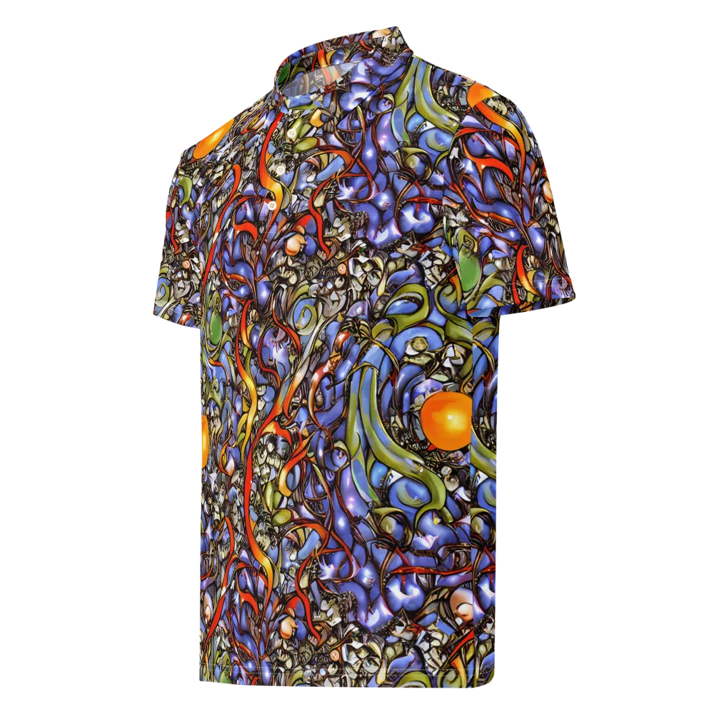 Kinetic Garden on Men's Slim Fit Polo Shirt — Left Front