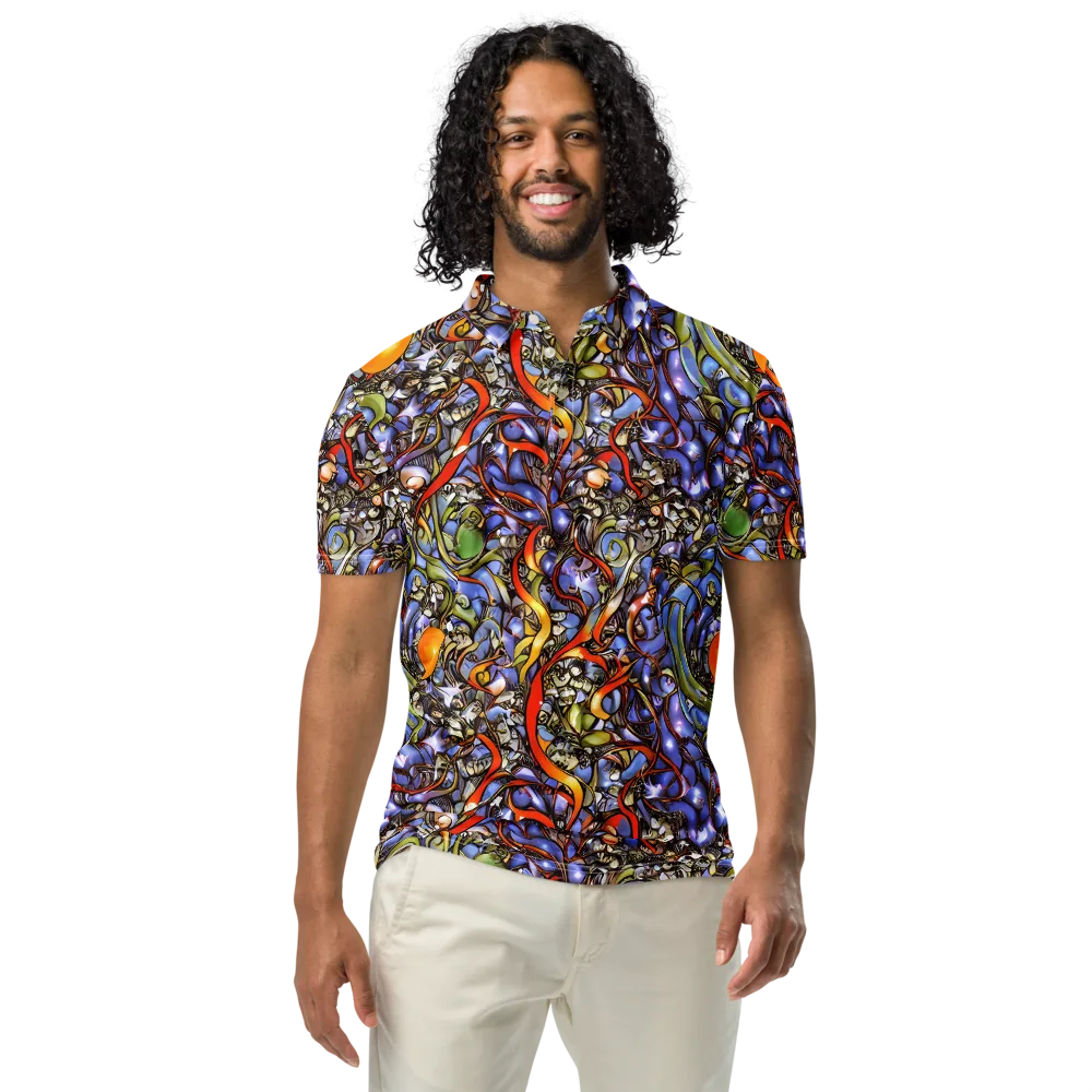Kinetic Garden on Men's Slim Fit Polo Shirt — Front