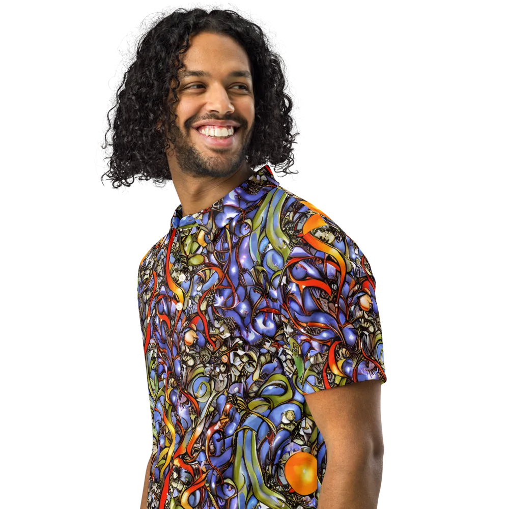 Kinetic Garden on Men's Slim Fit Polo Shirt — Left Front