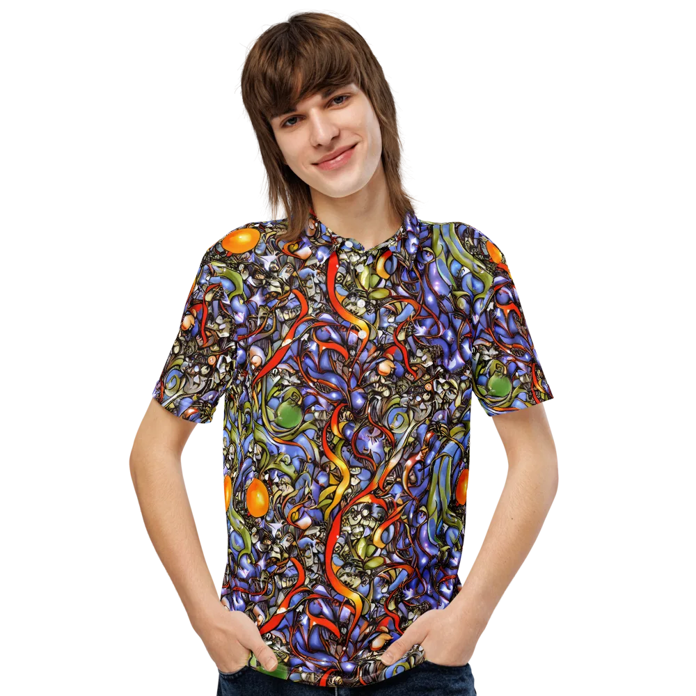 Kinetic Garden on Men's Slim Fit Polo Shirt — Front