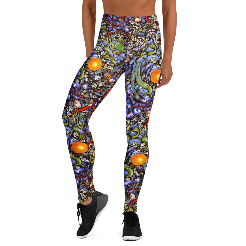 Kinetic Garden on Yoga Leggings — Front