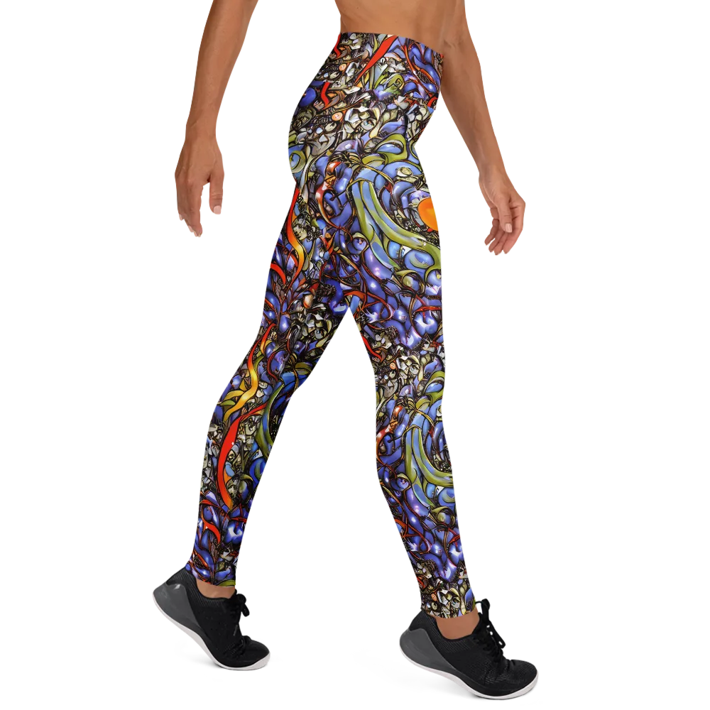 Kinetic Garden on Yoga Leggings — Right