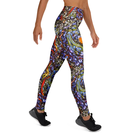 Kinetic Garden on a Yoga Leggings