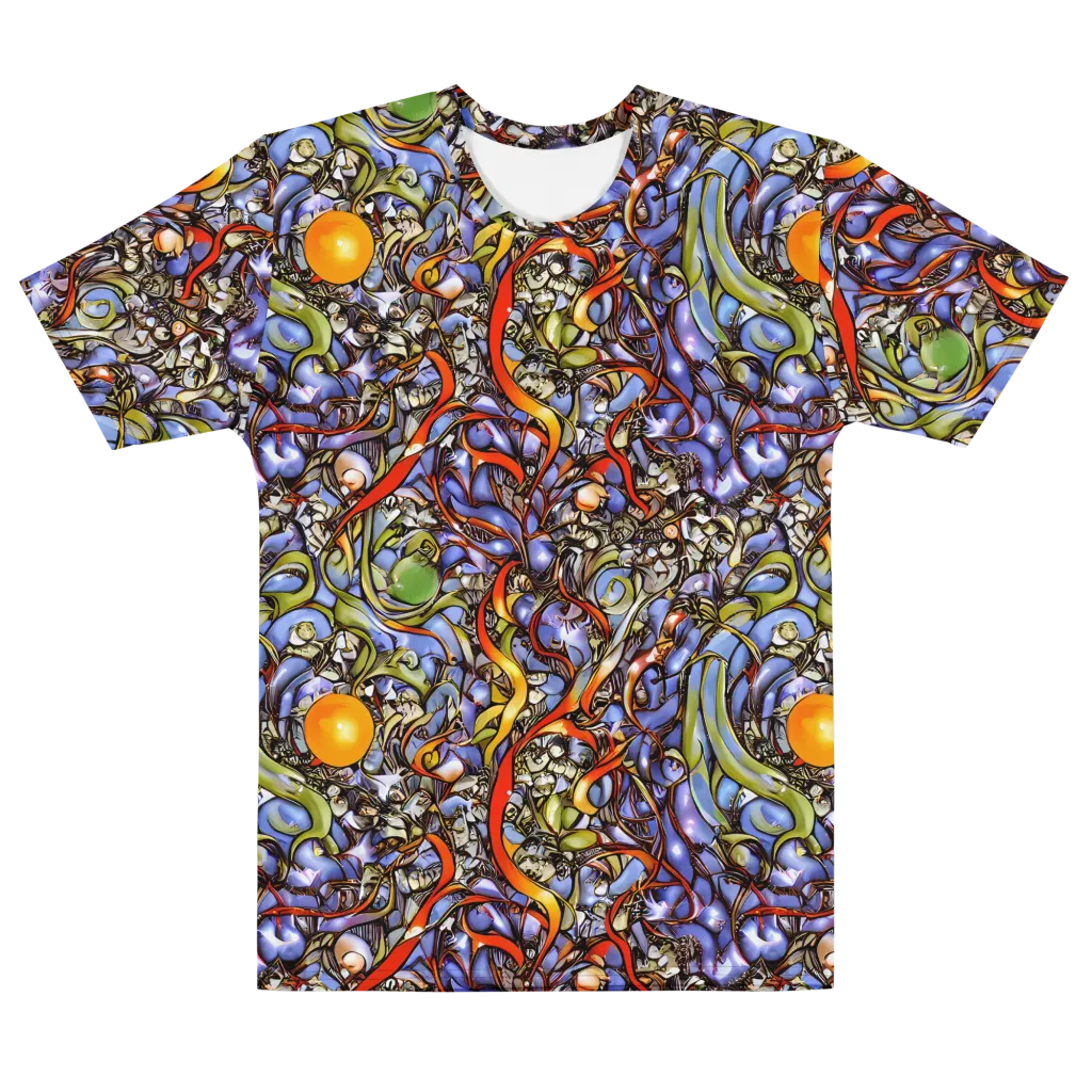 Kinetic Garden on Men's Cotton Crew Neck T-Shirt — Front