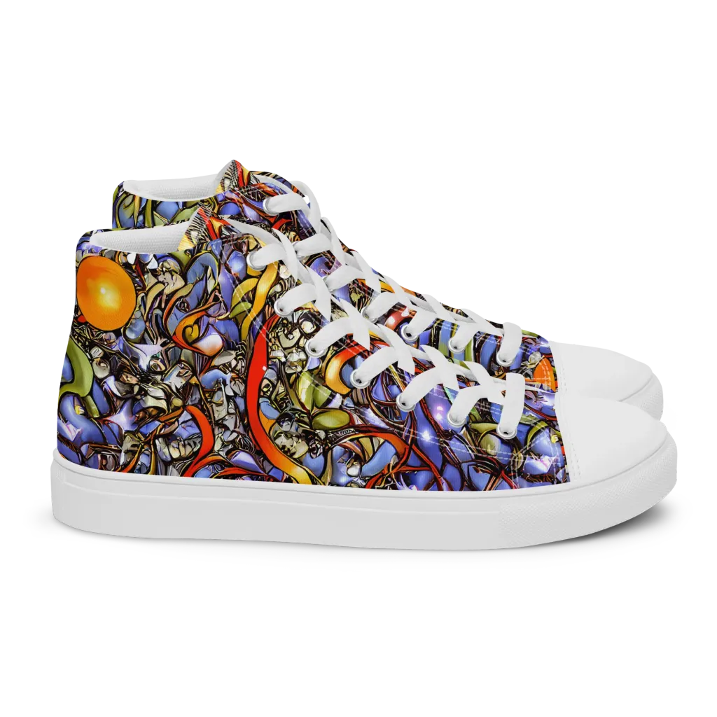 Kinetic Garden on Women's High Top Canvas Shoes — Right