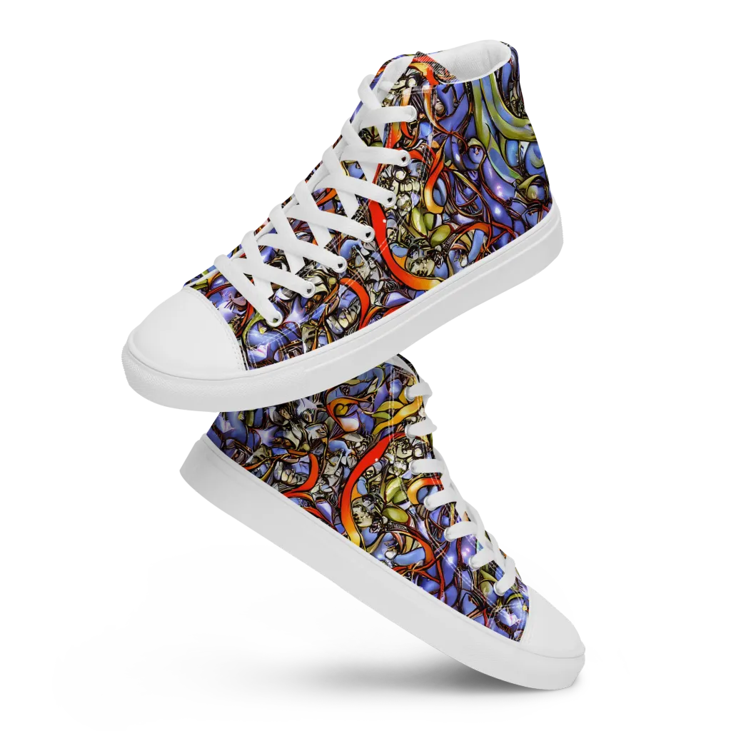 Kinetic Garden on Women's High Top Canvas Shoes — Front