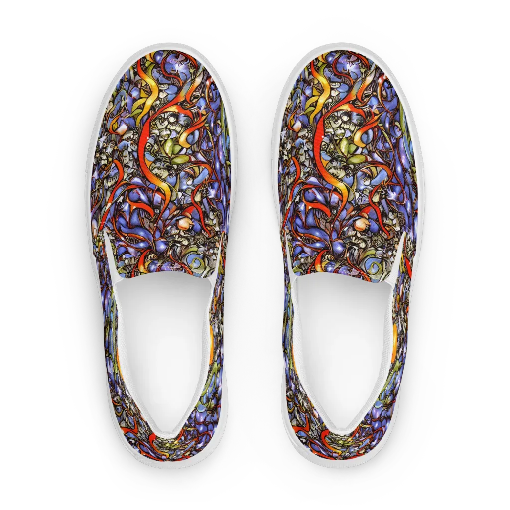 Kinetic Garden on Men's Slip-On Canvas Shoes — Front