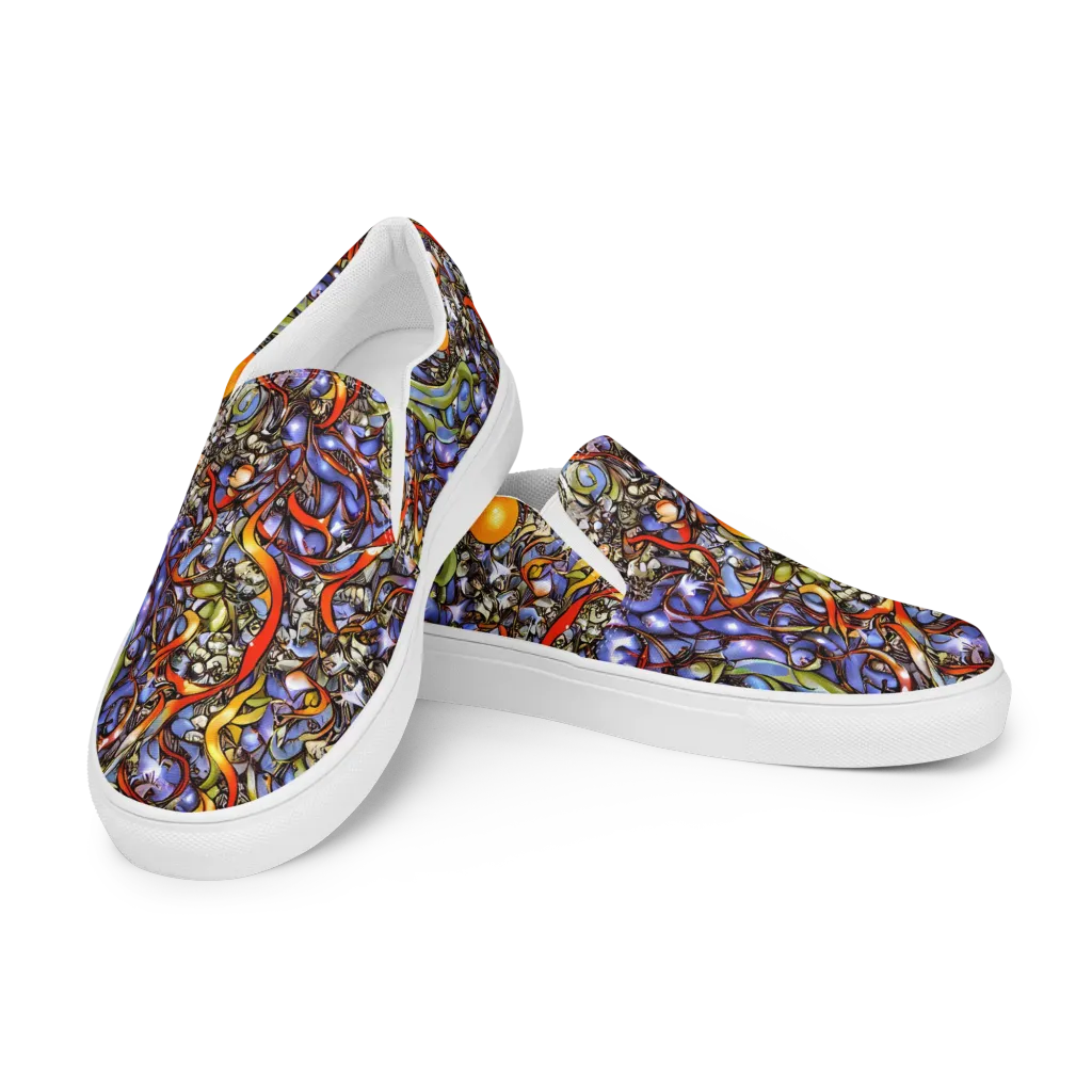Kinetic Garden on Men's Slip-On Canvas Shoes — Left Front