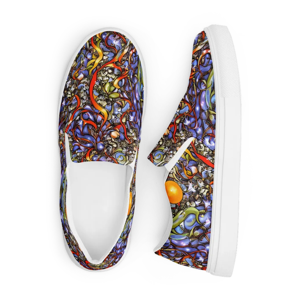 Kinetic Garden on Men's Slip-On Canvas Shoes — Front