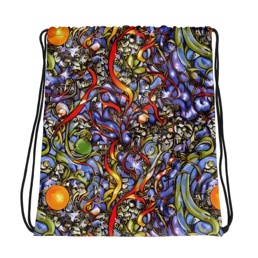 Kinetic Garden on a Drawstring Bag