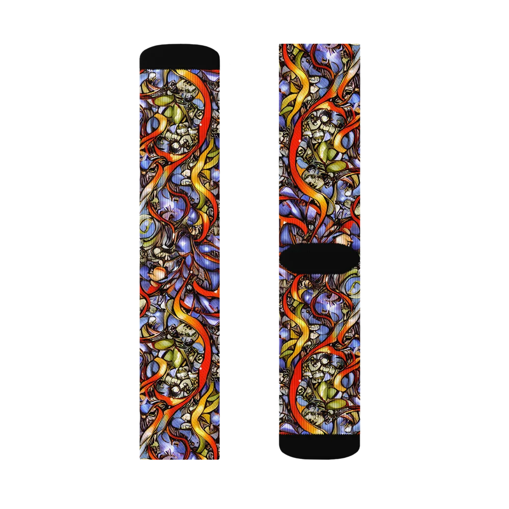 Kinetic Garden on Socks — Right Sock