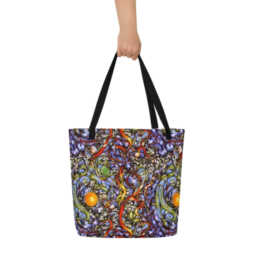 Kinetic Garden on a Large Tote Bag W/ Pocket