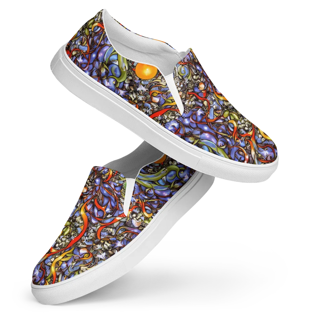 Kinetic Garden on Women's Slip-On Canvas Shoes — Front