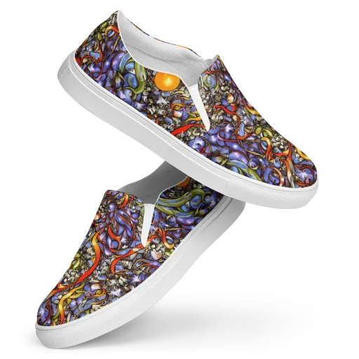 Kinetic Garden on a Women's Slip-On Canvas Shoes
