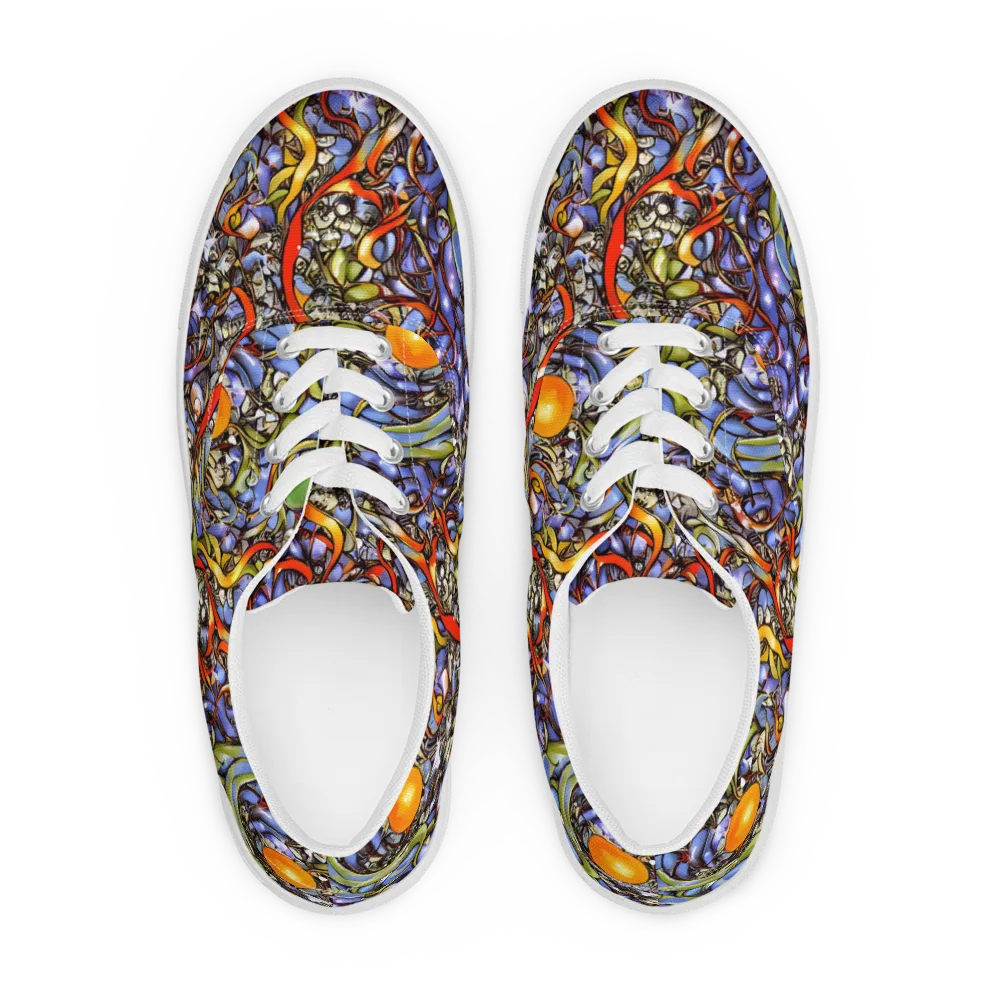 Kinetic Garden on Men's Lace-Up Canvas Shoes — Front