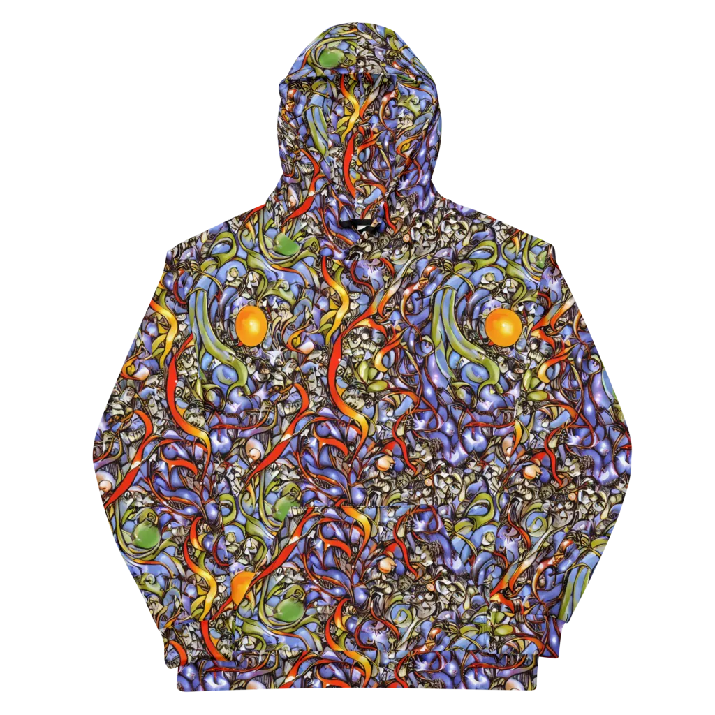 Kinetic Garden on Cotton Hoodie — Front