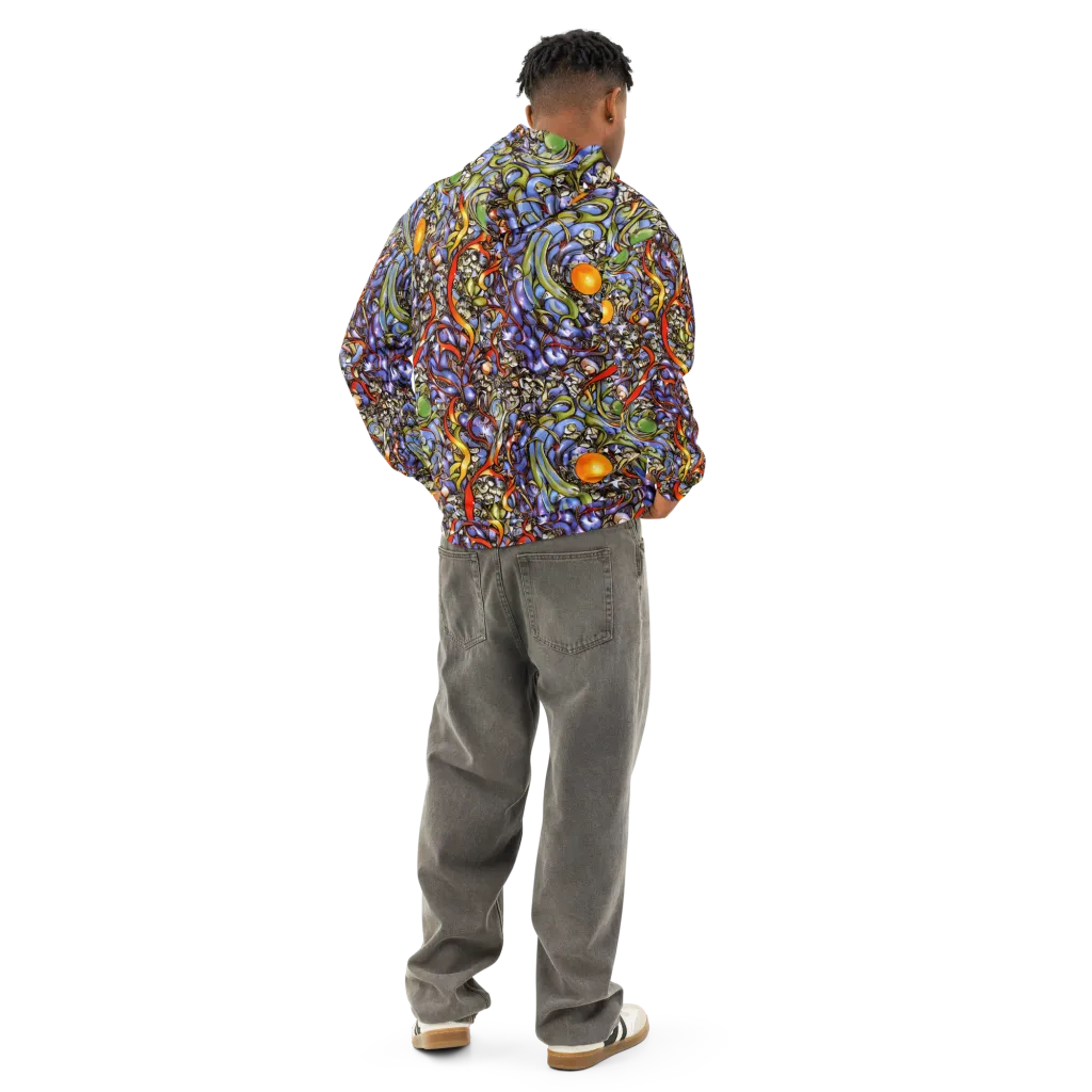 Kinetic Garden on Cotton Hoodie — Back