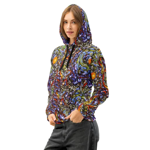 Kinetic Garden on a Cotton Hoodie