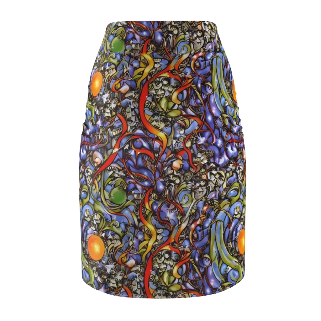 Kinetic Garden on Pencil Skirt — Back