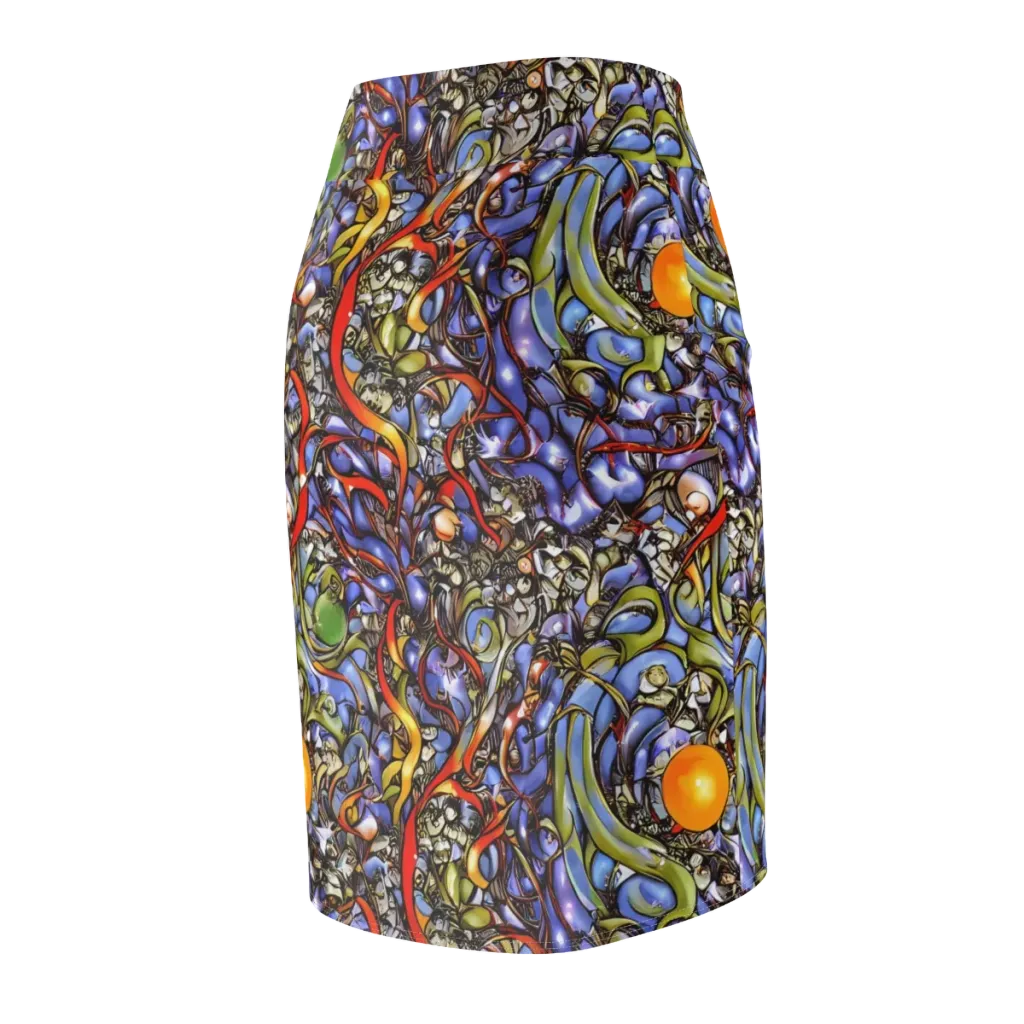 Kinetic Garden on Pencil Skirt — Back Side