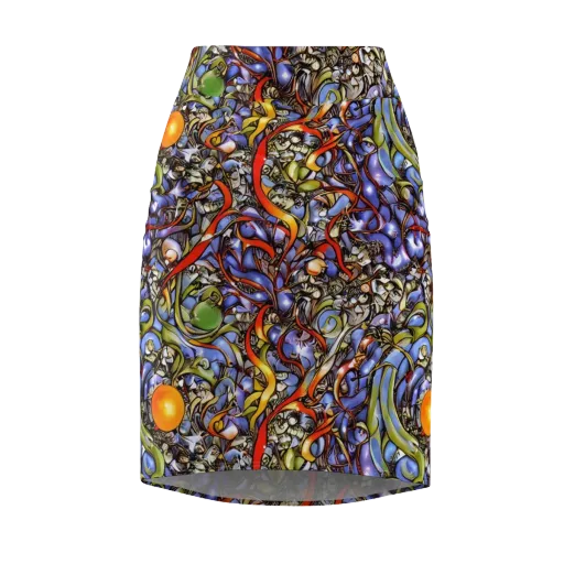 Kinetic Garden on a Pencil Skirt