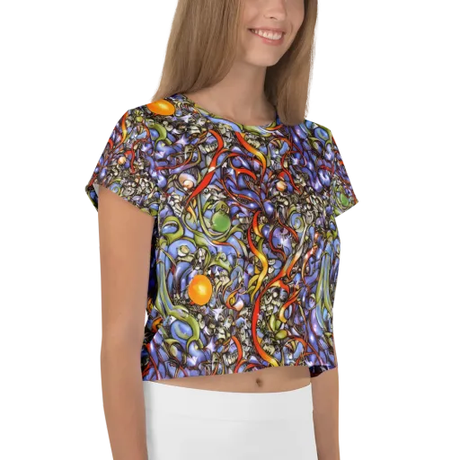 Kinetic Garden on a Crop Tee