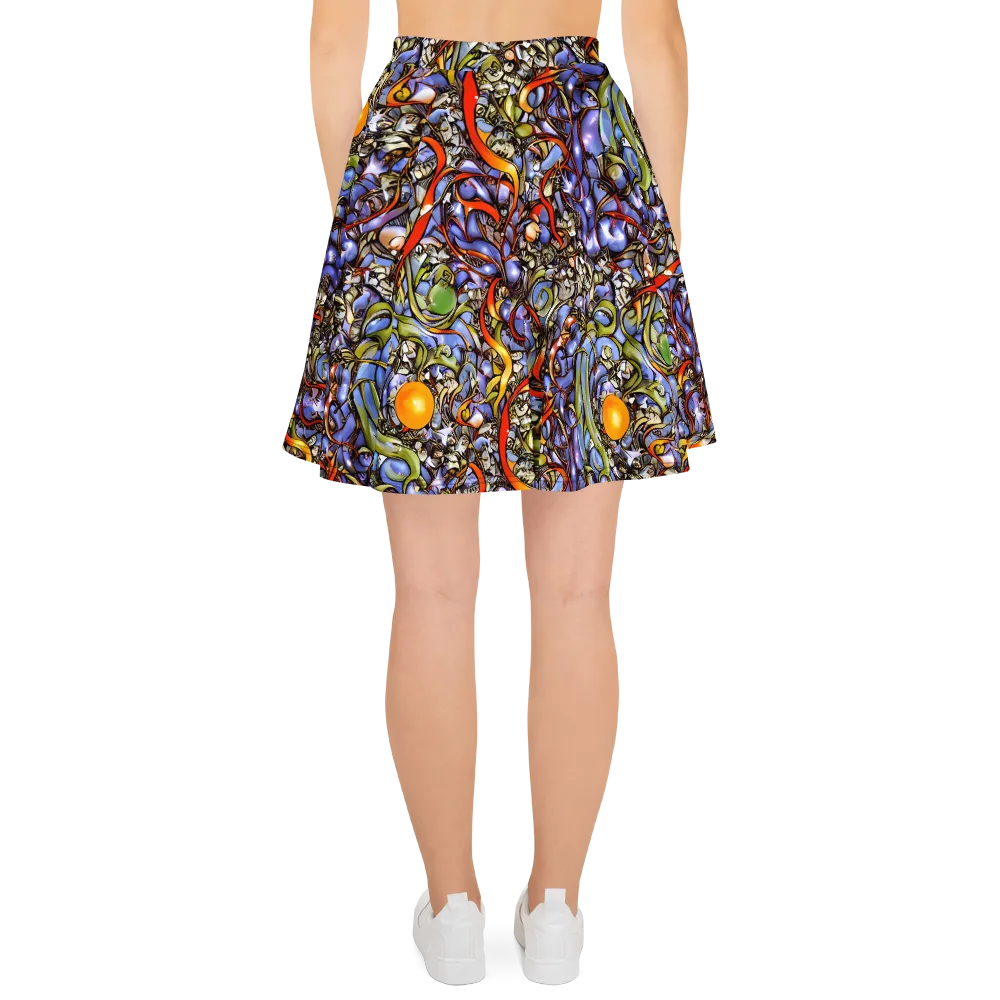 Kinetic Garden on Skater Skirt — Back