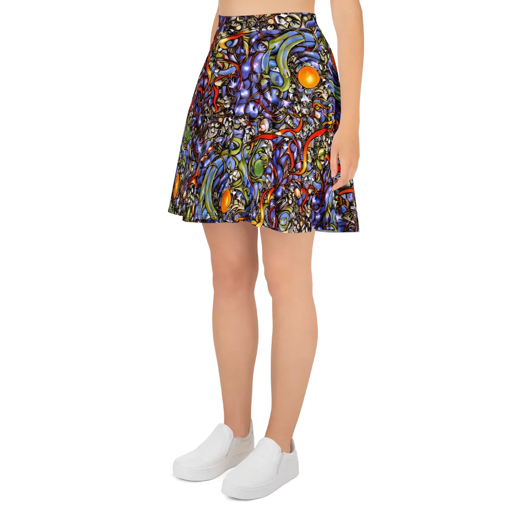Kinetic Garden on Skater Skirt — Left