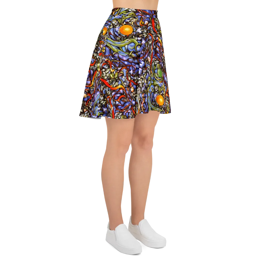 Kinetic Garden on Skater Skirt — Right