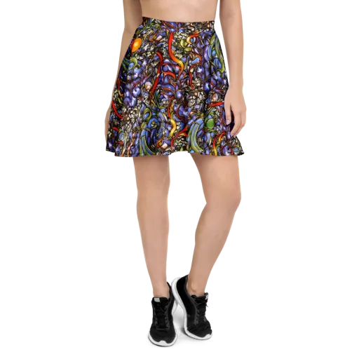 Kinetic Garden on a Skater Skirt